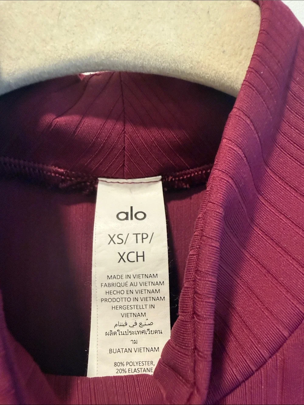 ALO Yoga Ribbed Mock-Neck Mini Dress in Wild Berry